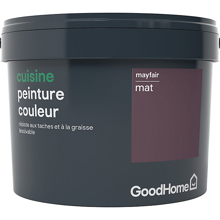 Peinture cuisine GoodHome rouge Mayfair mat 2,5L