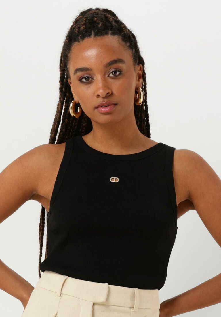 TWINSET MILANO zwarte twinset milano top knitted tank top