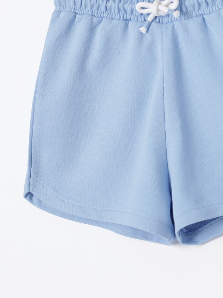 Conjunto com 2 shorts de pelúcia lisos e básicos - Ocean