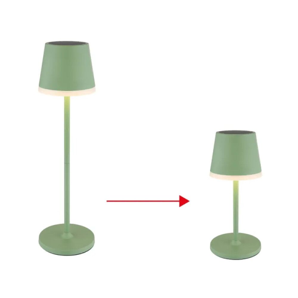 SOLCELLELAMPE GLOBO LIGHTNING METALL LYSGRØNN