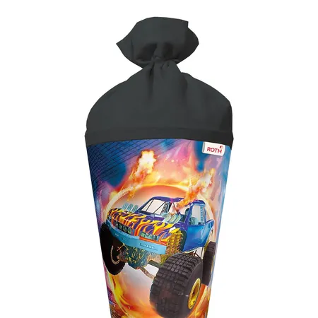 Roth Schultüte Monstertruck mit Folie, 70 cm, rund