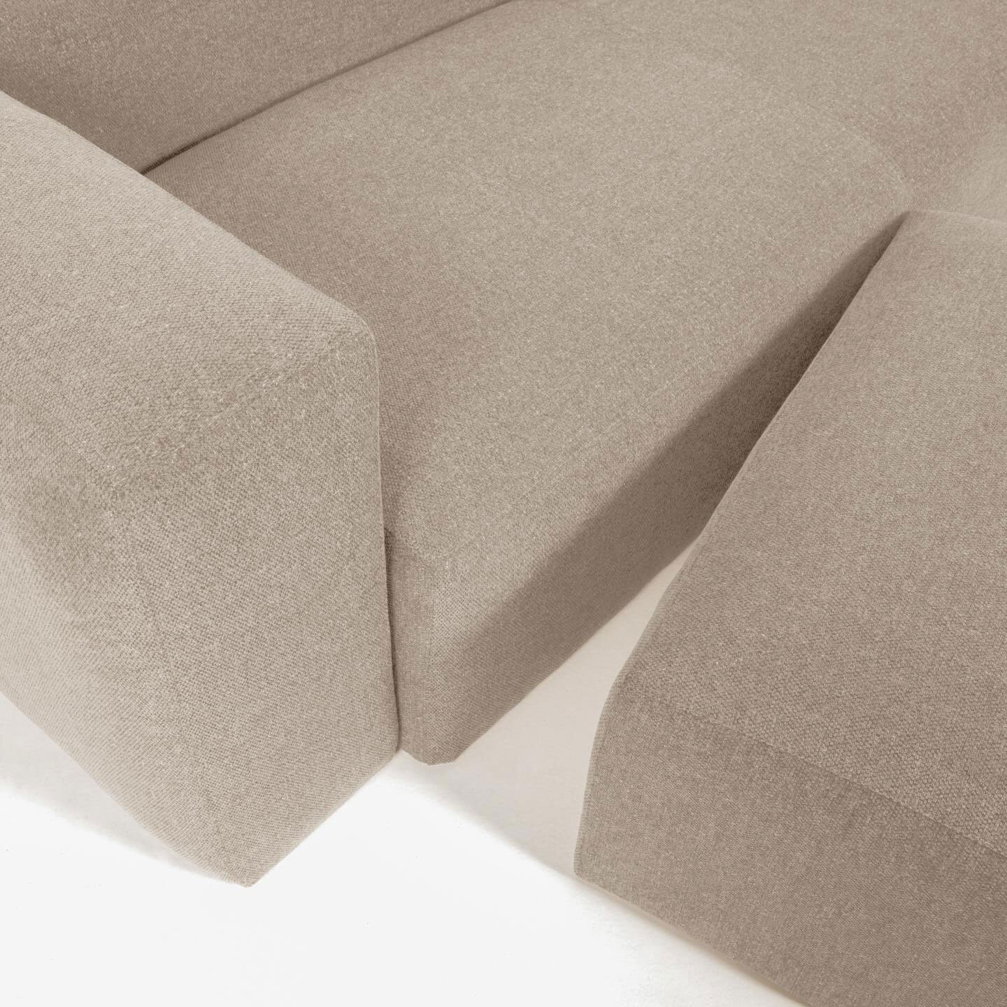 Kave Home Polsterhocker BLOK beige