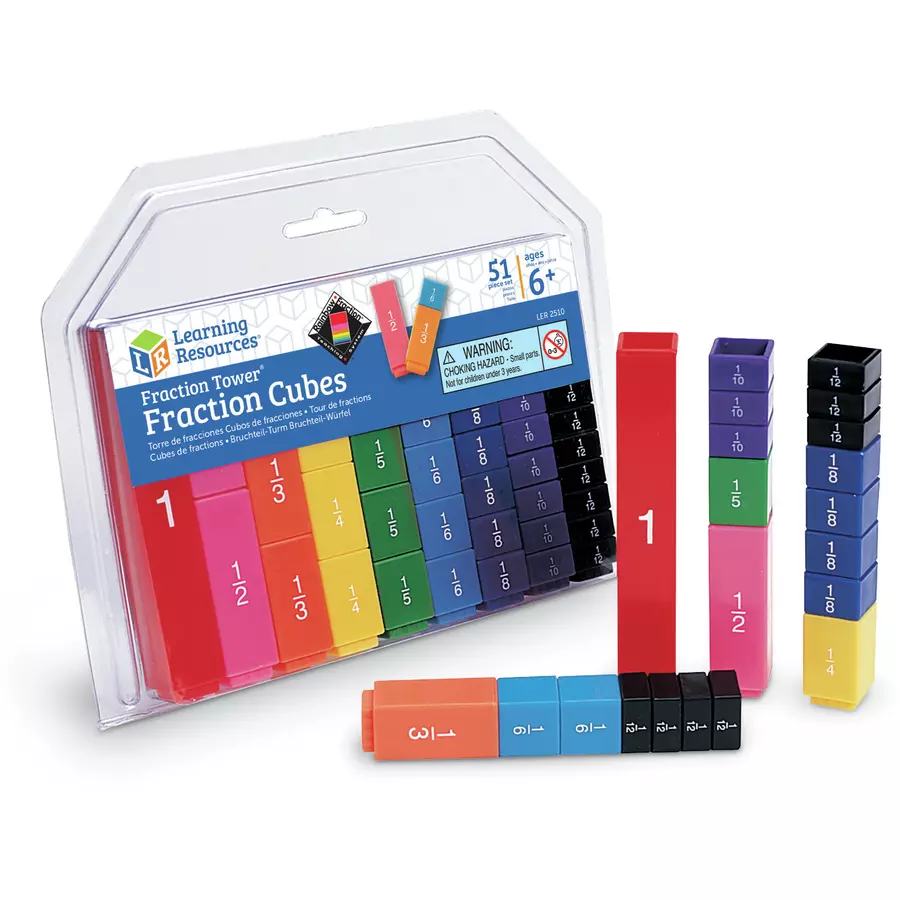 Learning Resources® Fraction Tower Fraction Cubes