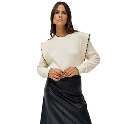Pull femme Jersey Sweater With Sleeve Embellis SALSA