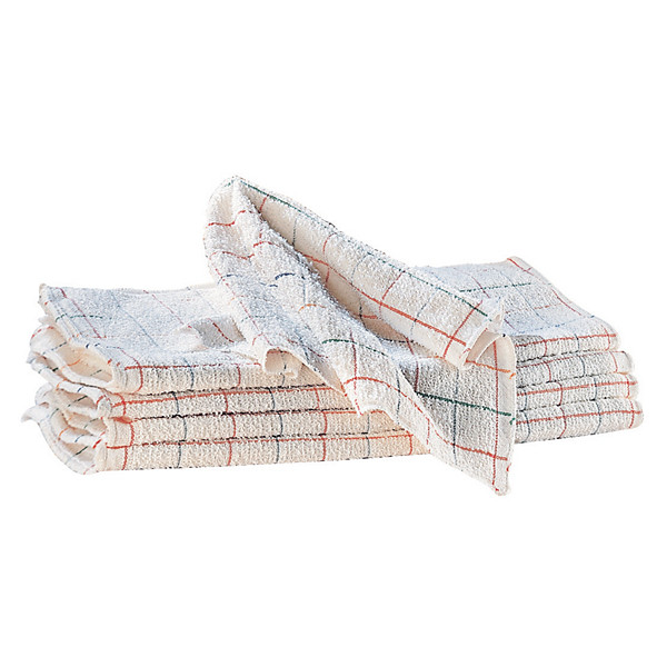 Serpillières coton bouclées 50 x 60 cm, lot de 5