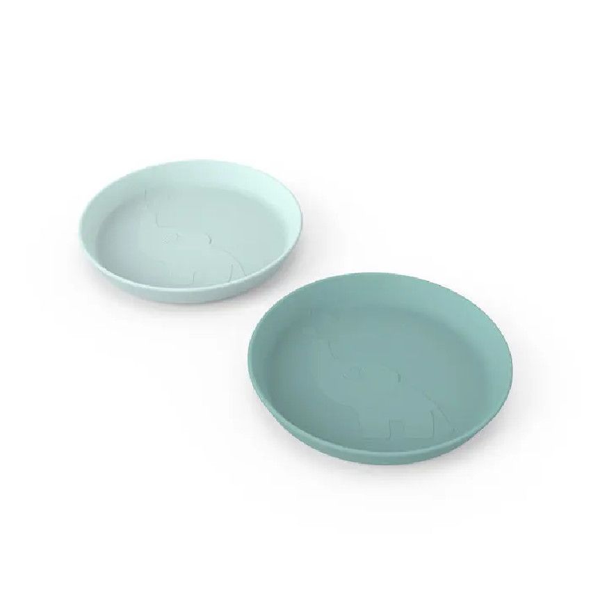 ASSIETTE KIDDISH ASSIETTE LOT DE 2 ELPHEE BLEU - Ecru
