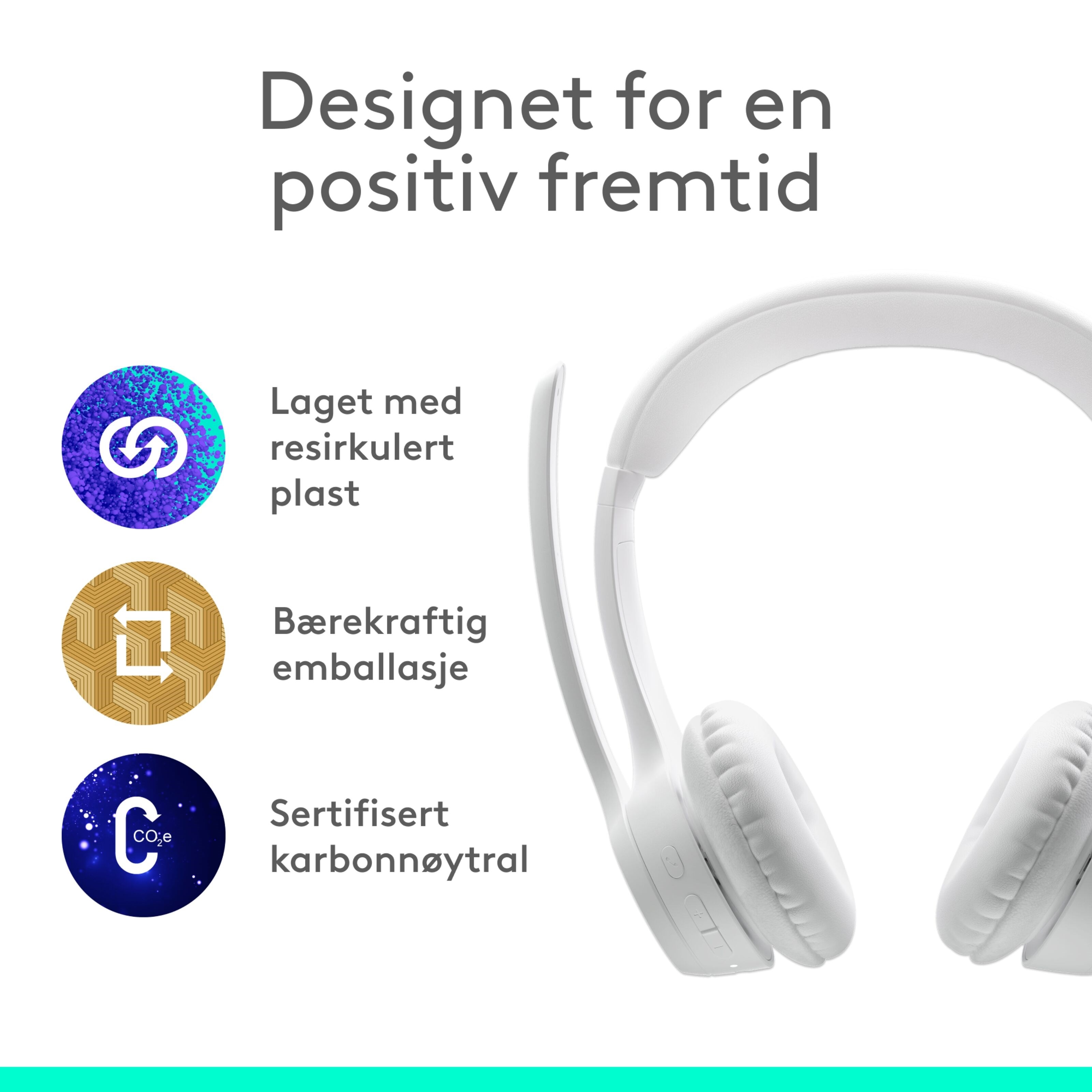 Logitech Zone 300 Trådløst headset Off-white
