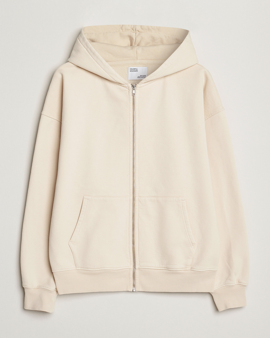 Colorful Standard Organic Full Zip Hoodie Ivory White