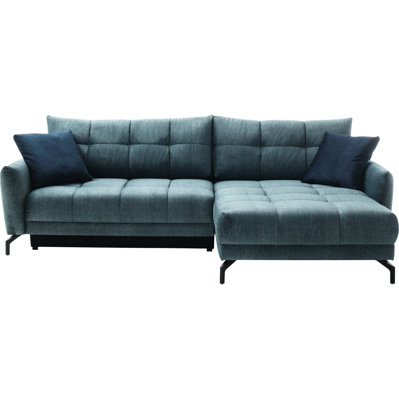 Ecksofa Freya Stoff petrol, Recamière rechts