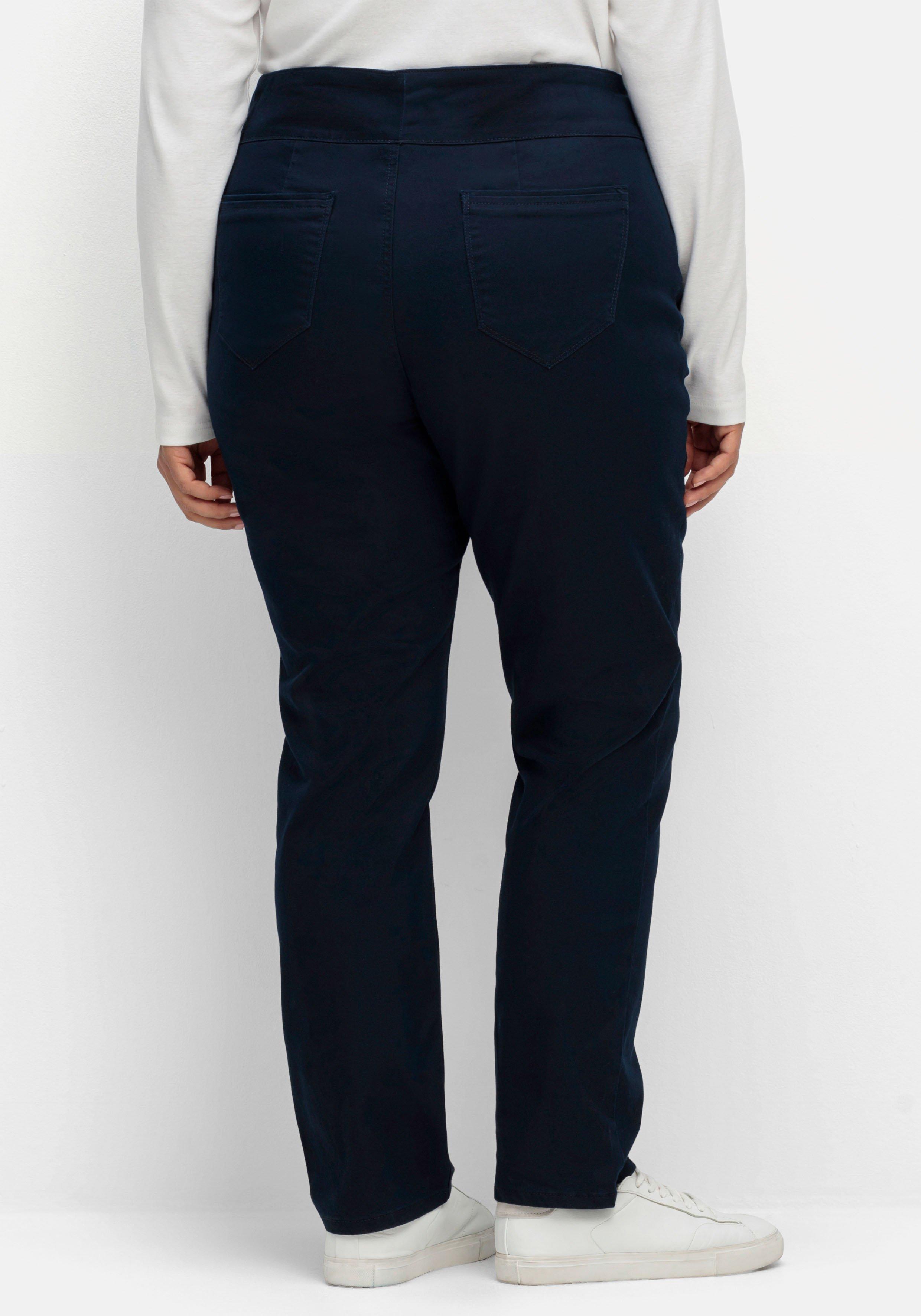 Gerade Hose mit hohem Rundum-Dehnbund