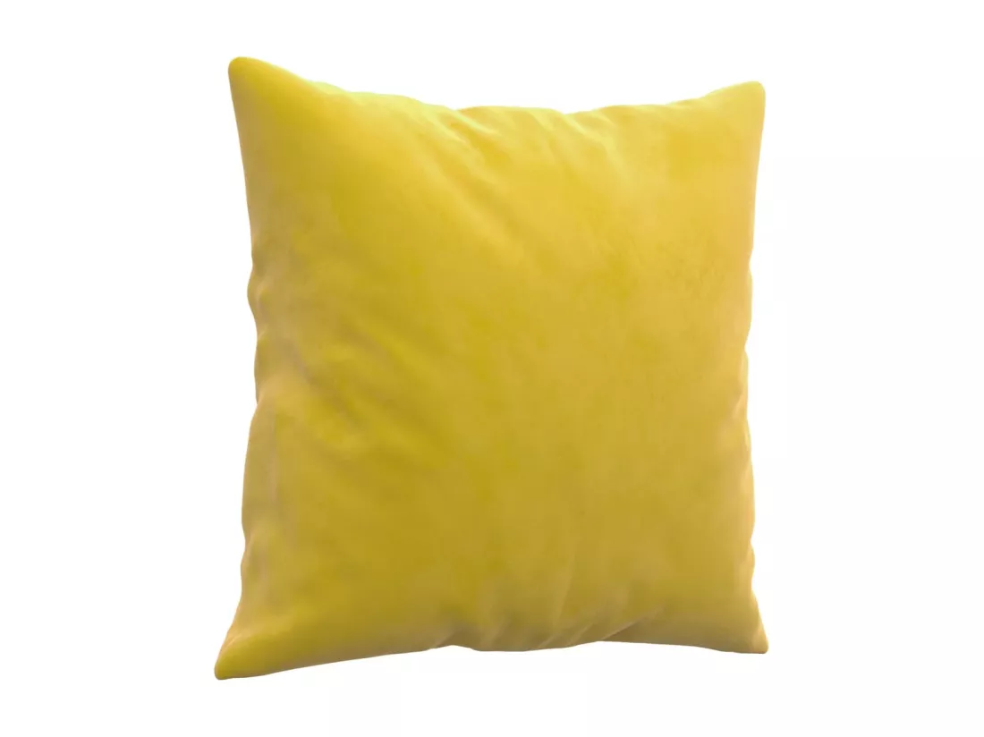 Ensemble de canapés 3 pcs avec coussins jaune velours