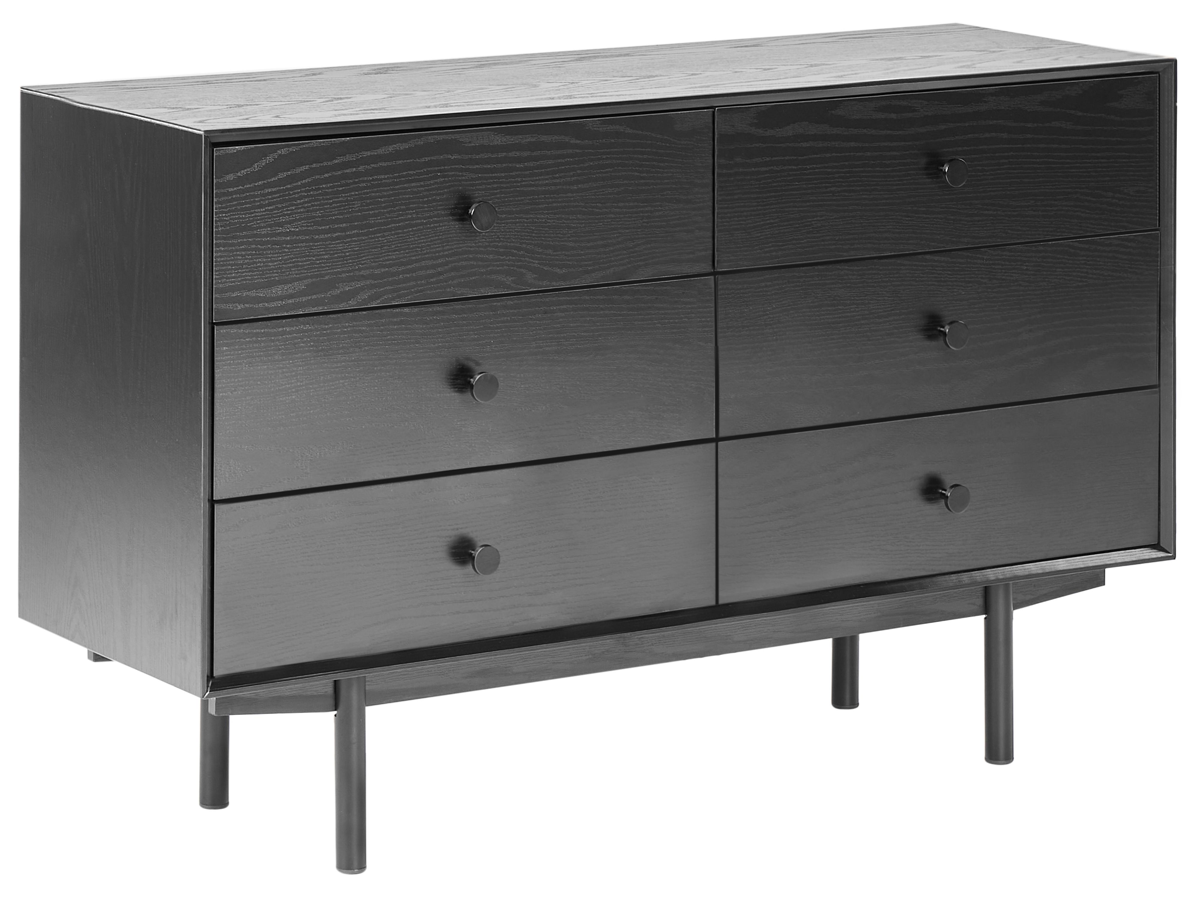 Ladekast 6 lades ALCESTER Zwart