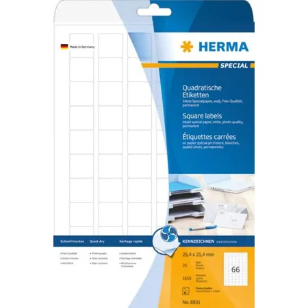 HERMA quadratische Etiketten für Drucker, selbstklebend