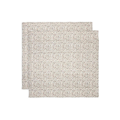 Lot de 2 langes gaze de coton large Retro Flowers - JOLLEIN