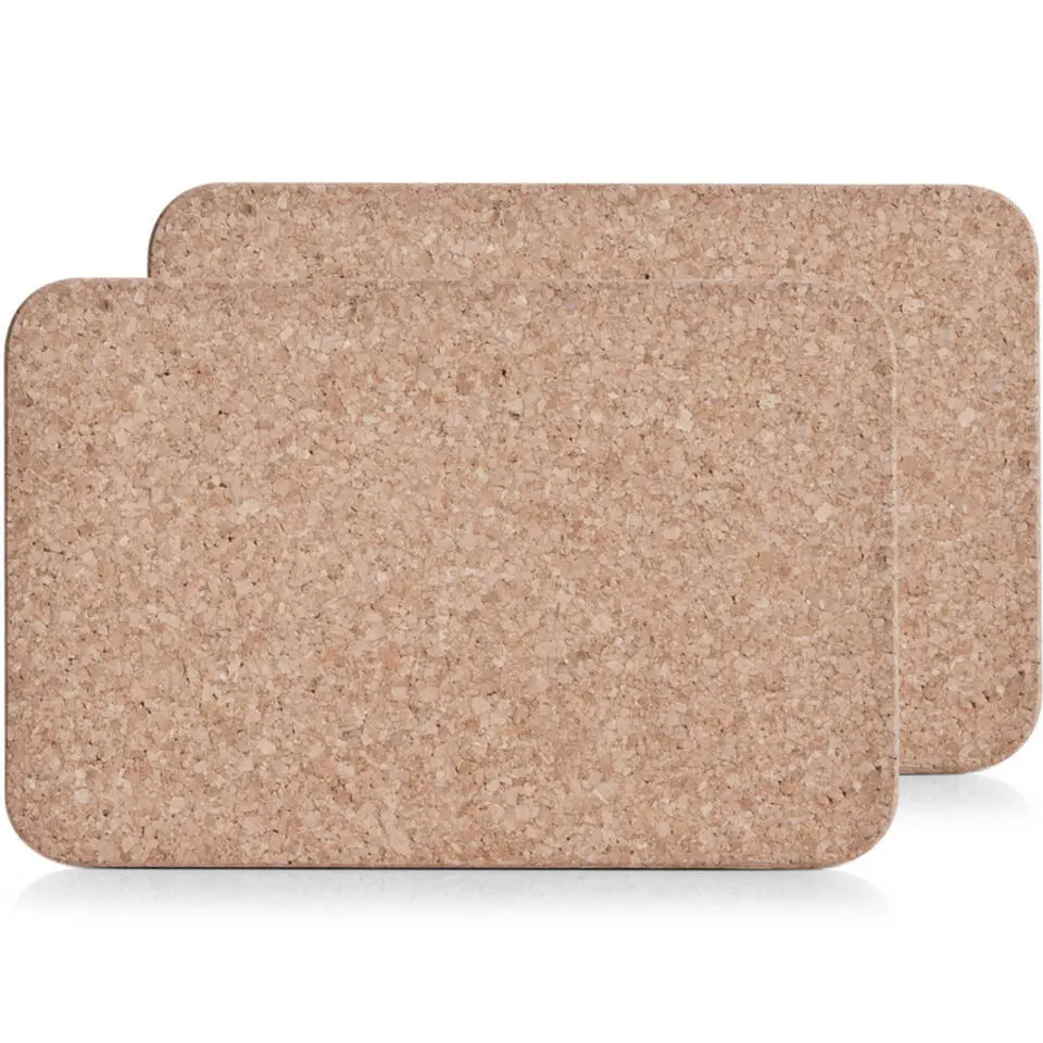Zeller Placemat - 2x stuks - bruin - kurk - 30 x 20