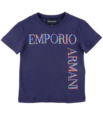 Emporio Armani T-Shirt - Blu Mora m. Print