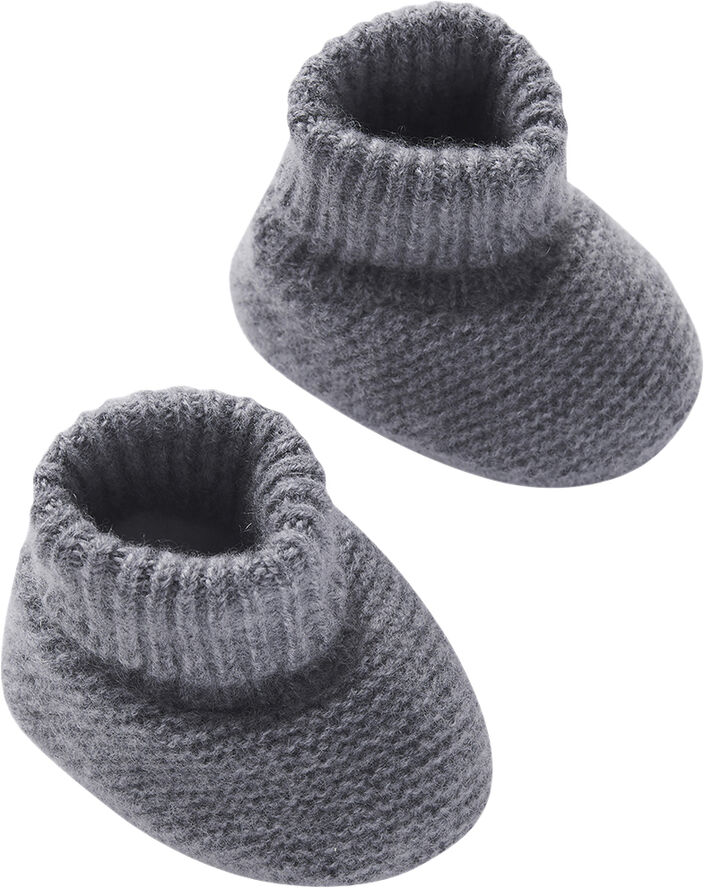 mpKids Cassidy baby slippers Medium grey melange