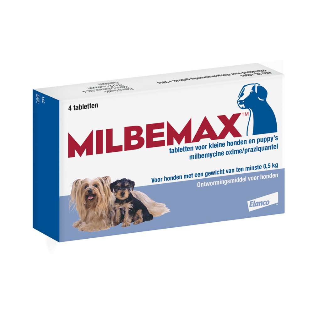 Milbemax Ontworming Tabletten Hond 0,5 - 10 kg2 x 2 tabletten