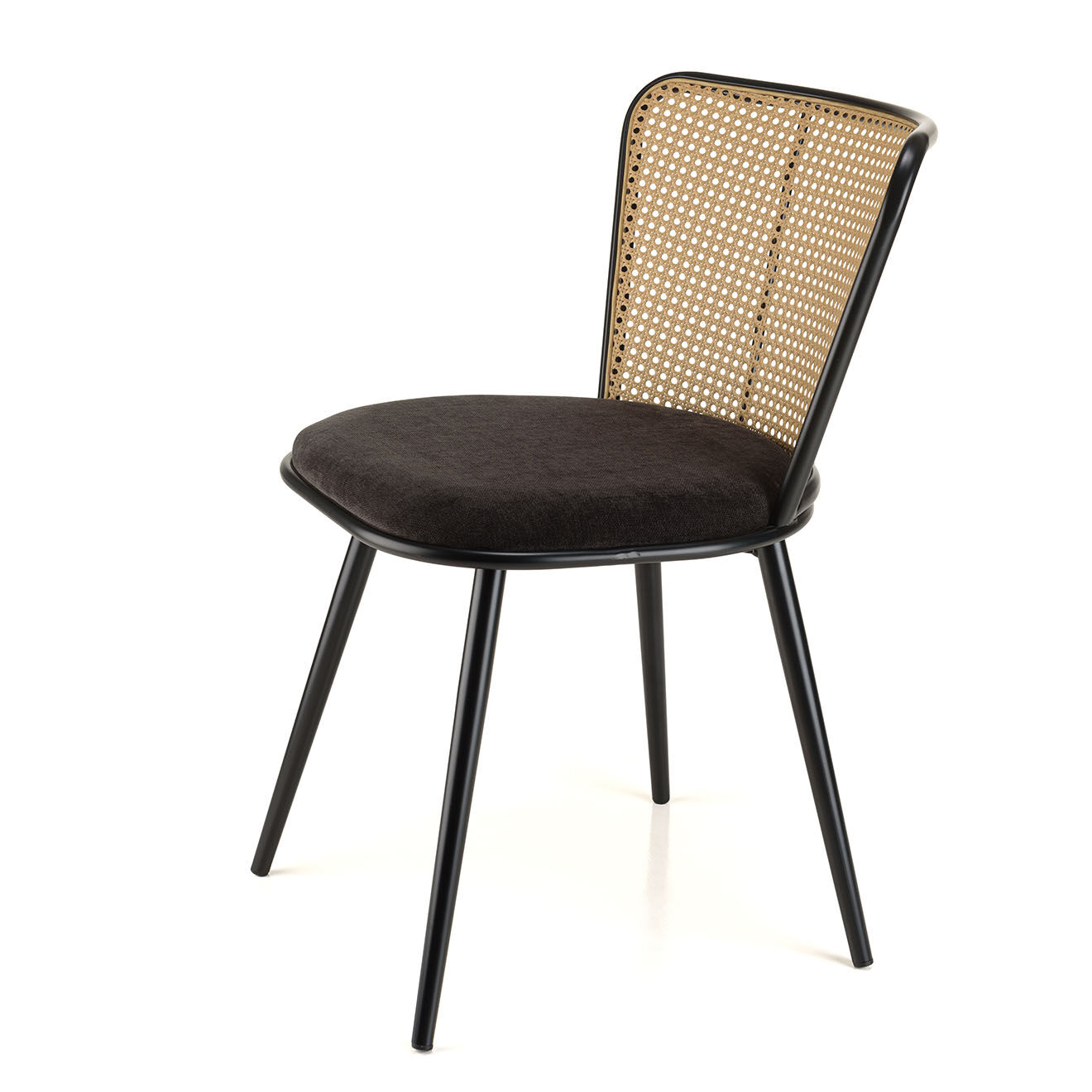 Macabane 2 Chaises Léa noires - 55x60x78 cm
