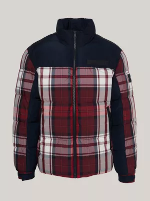 Jaqueta puffer xadrez tartan quente TH New York