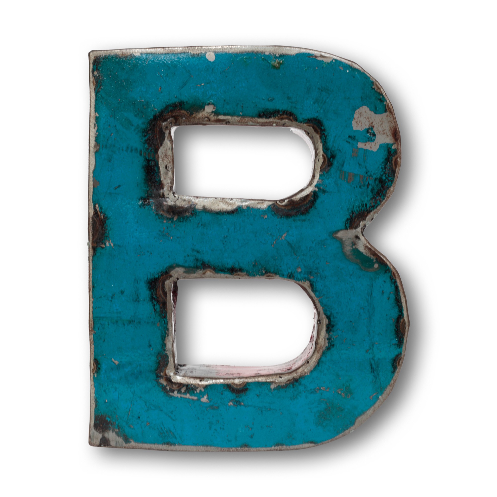 Metallbuchstabe 'B', multicolor, T 16 cm, B 20 cm, H 4 cm von fischer's lagerhaus
