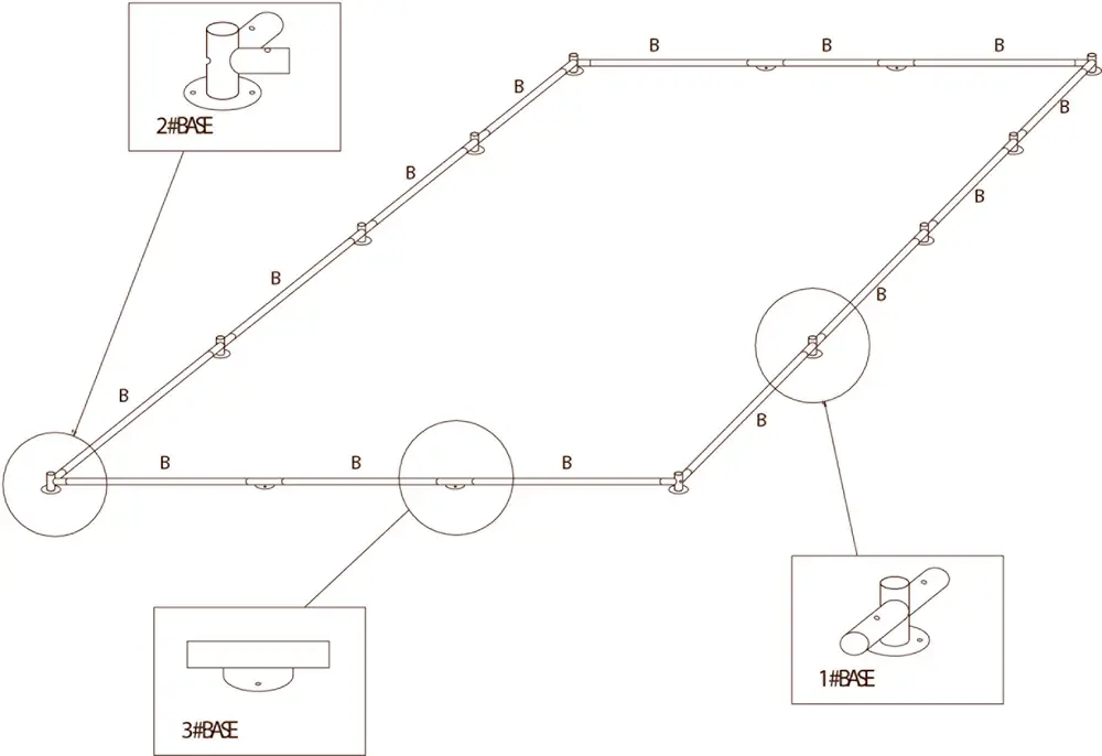 Base 3# til bundramme metal