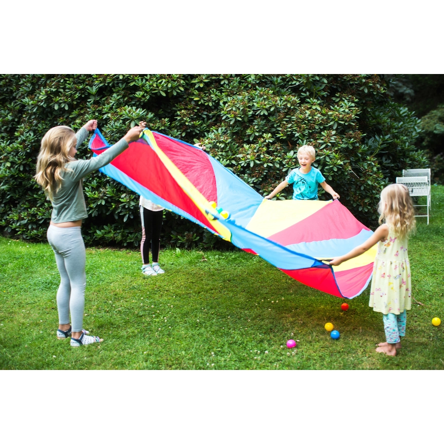 knorr toys® Schwungtuch Up and downinkl. 25 balls; Ø ca. 305 cm; 12 Griffe rot