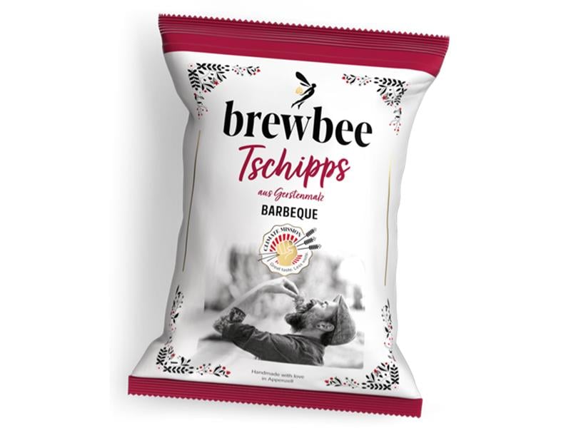 brewbee Tschipps Barbeque 90 g Schweizer Chips aus Malztreber