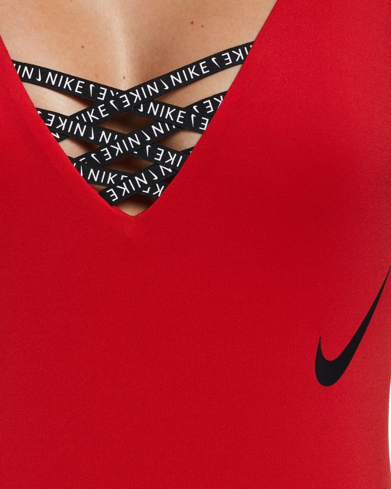 Maillot de bain 1 pièce Nike Swim Rouge pour femme