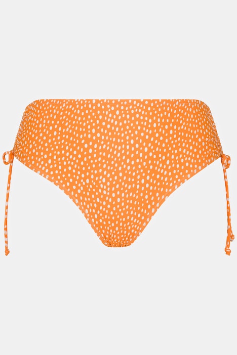 Bikinislip, Punkte, Raffbänder, High Waist