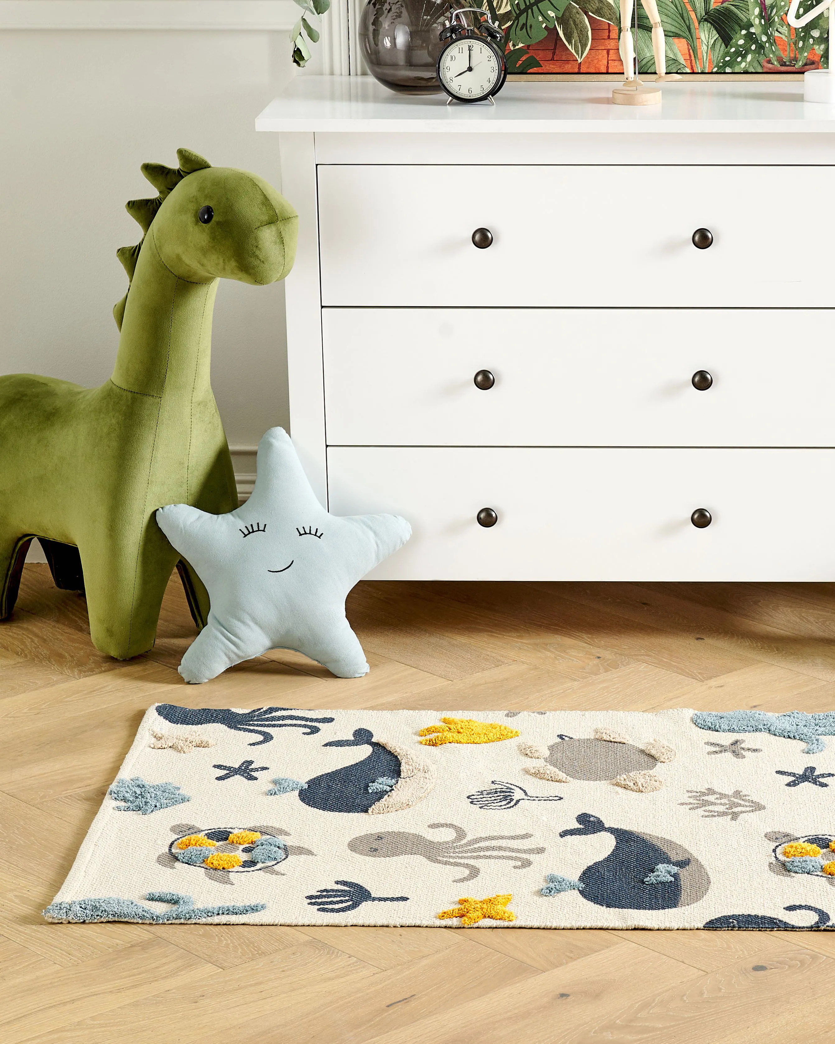 Kindervloerkleed PORSEA Meerkleurig 80 x 150 cm Katoen