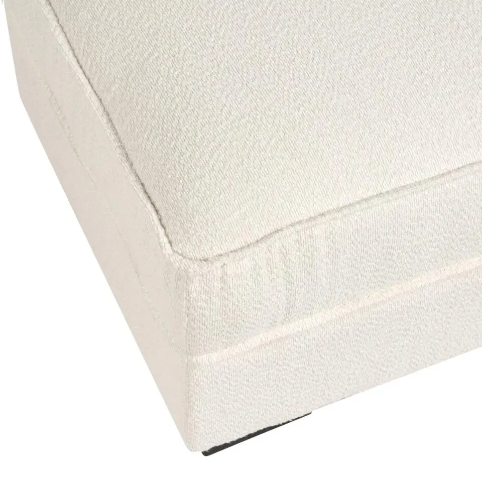KOLDING - Ottomaan - Lichtbeige - Bouclé