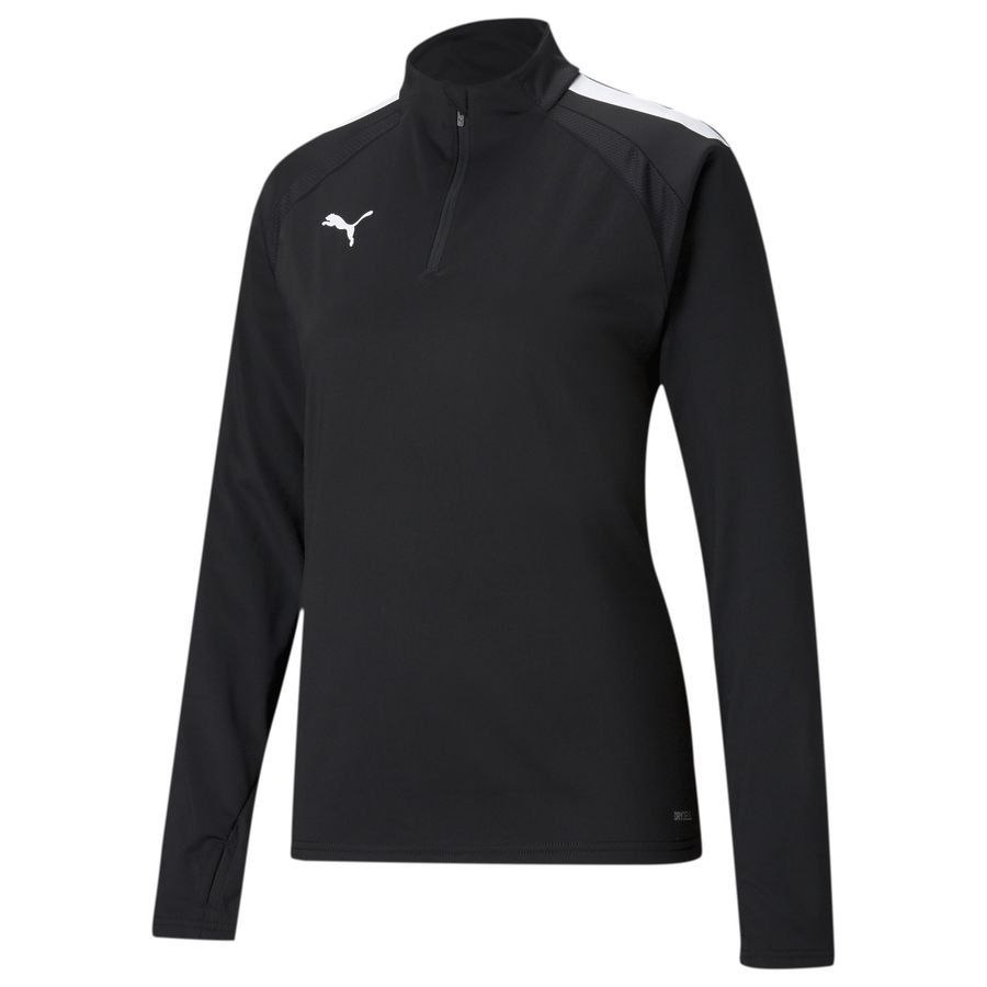 PUMA Maillot d'Entraînement teamLIGA Fermeture Éclair 1/4 - Noir/Blanc Femme