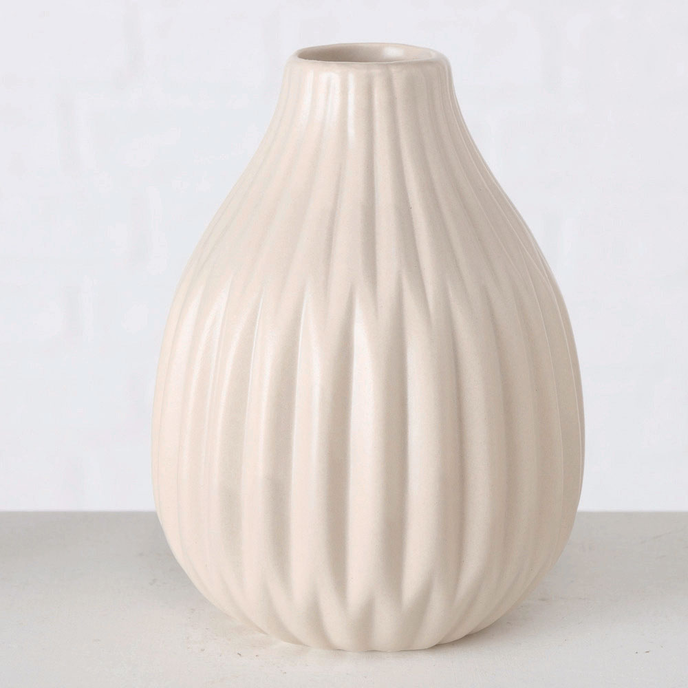 Vase - beige - Porzellan - 12 cm hoch