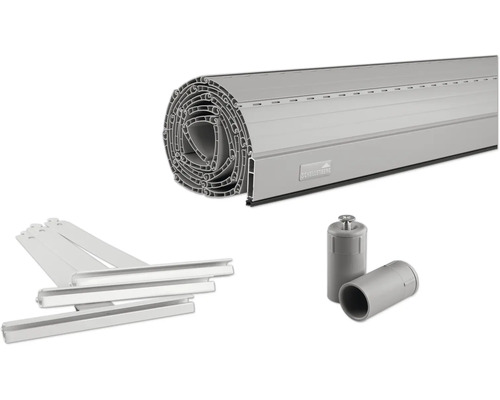 Schellenberg rolluik complete set Systeem Mini B 1300 x H 1500 mm grijs
