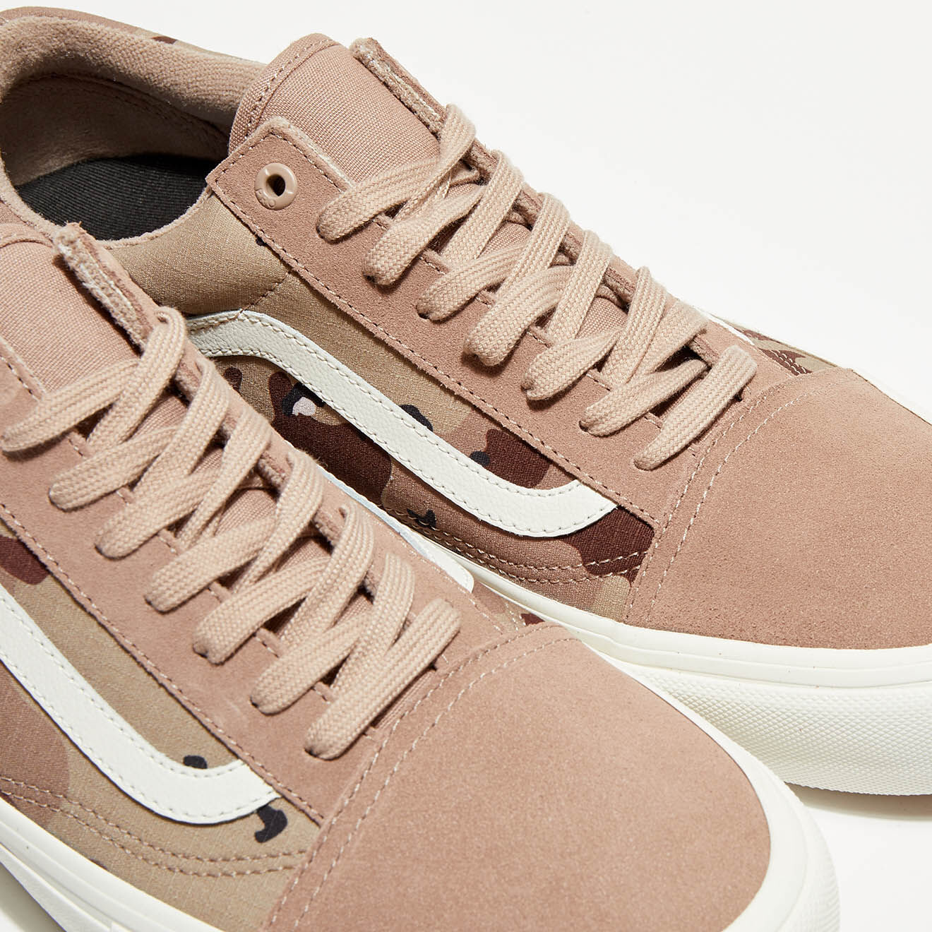 Vans Sneakers en Toile & Velours de Cuir Old Skool Pro roses