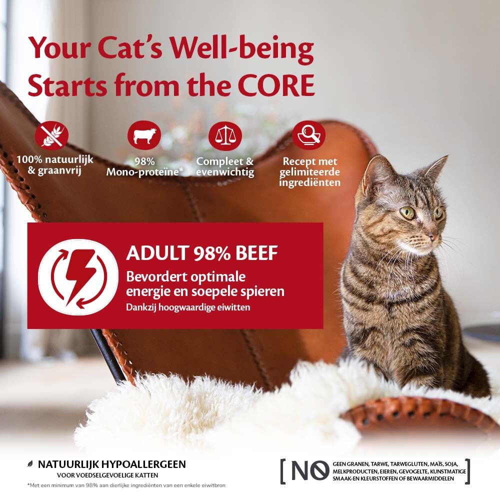 Wellness Core 98% Single Protein - Kattenvoer - 85 Gram - rund