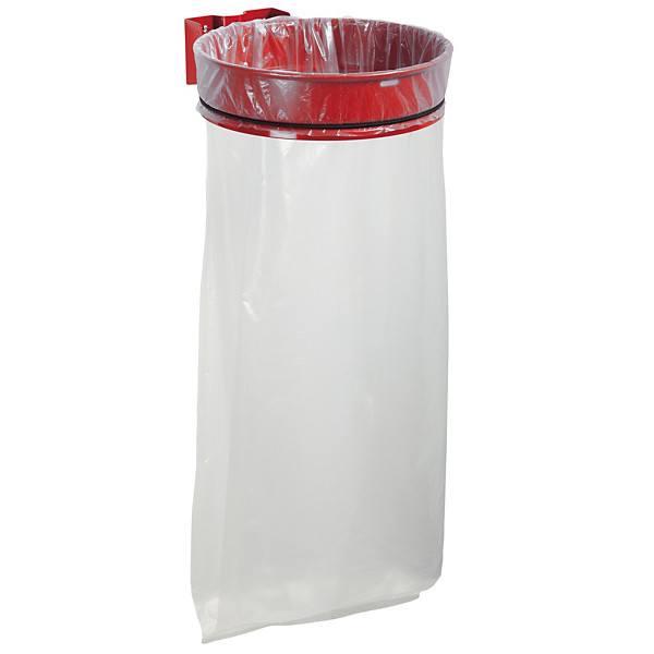Support sac poubelle mural Rossignol Ecollecto Essentiel rouge sans couvercle 110 L