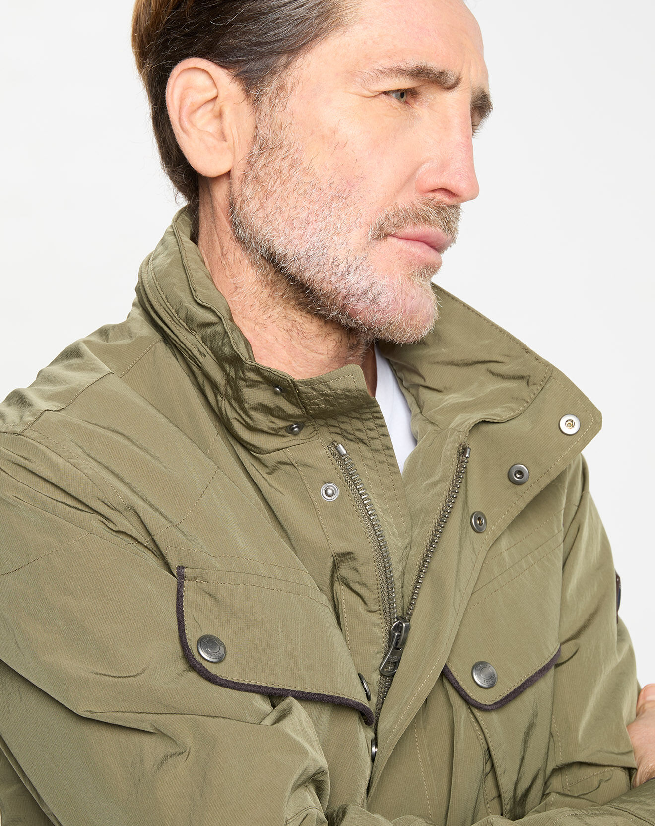 Hackett London Parka imperméable vélo kaki