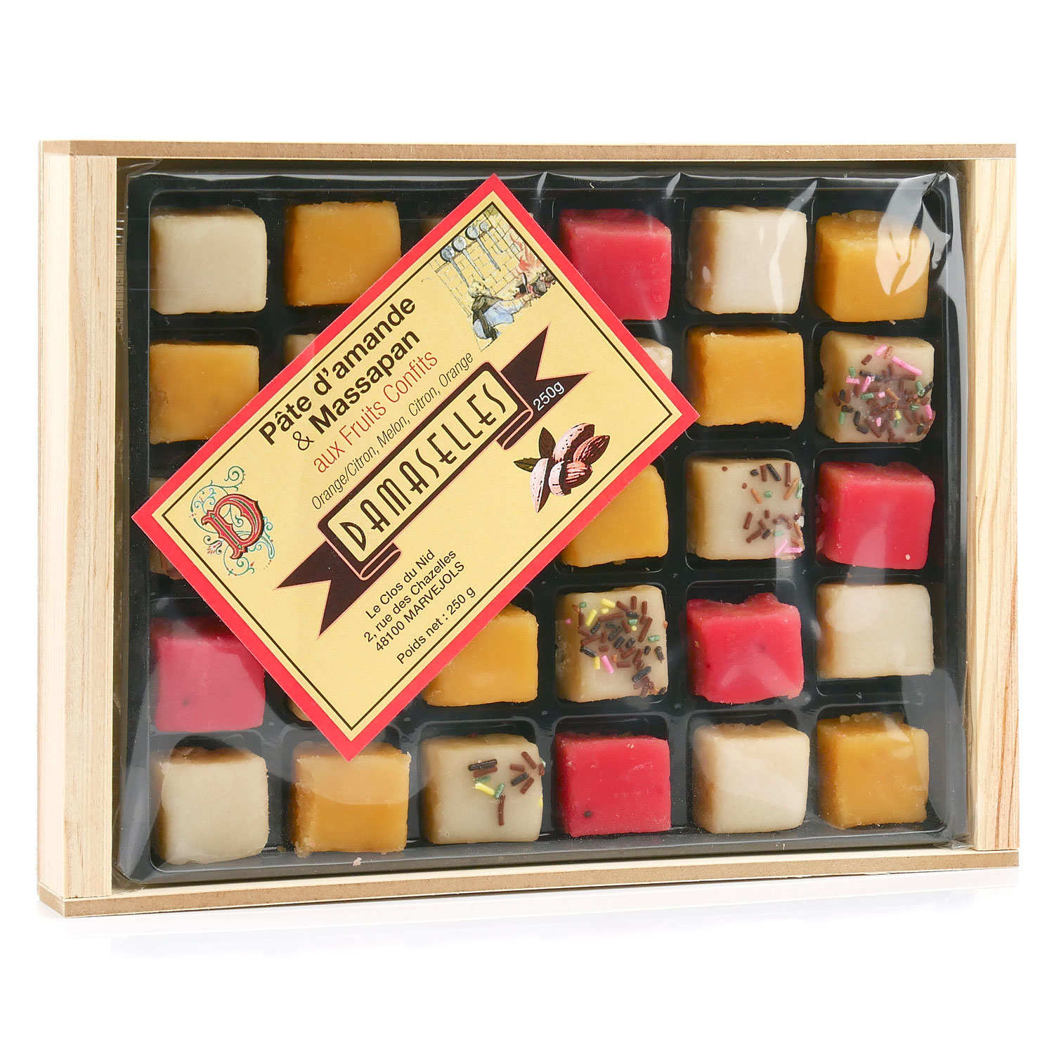 Les Damaselles - Coffret pâtes d'amande aux fruits confits