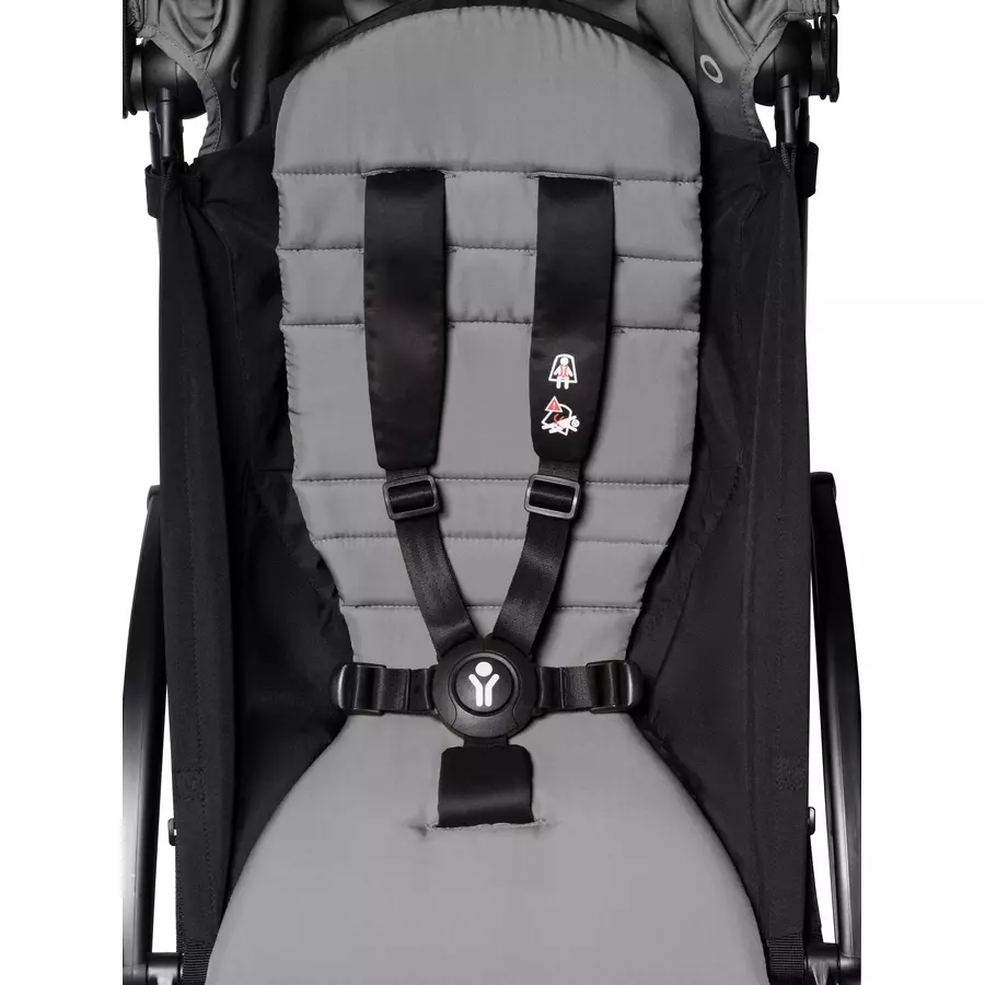 BABYZEN Kinderwagen YOYO2 0+ Black mit Neugeborenenaufsatz inkl. Textilset Grey