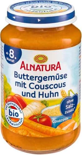 Alnatura Bio Buttergemüse mit Couscous und Huhn