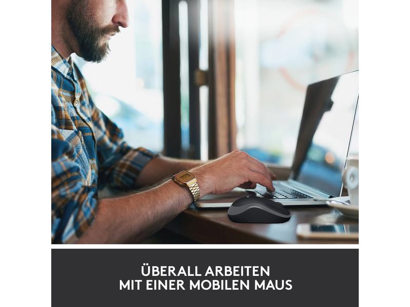 Logitech Maus M185 Wireless Kabellose Notebookmaus mit Nano-Empfänger, USB
