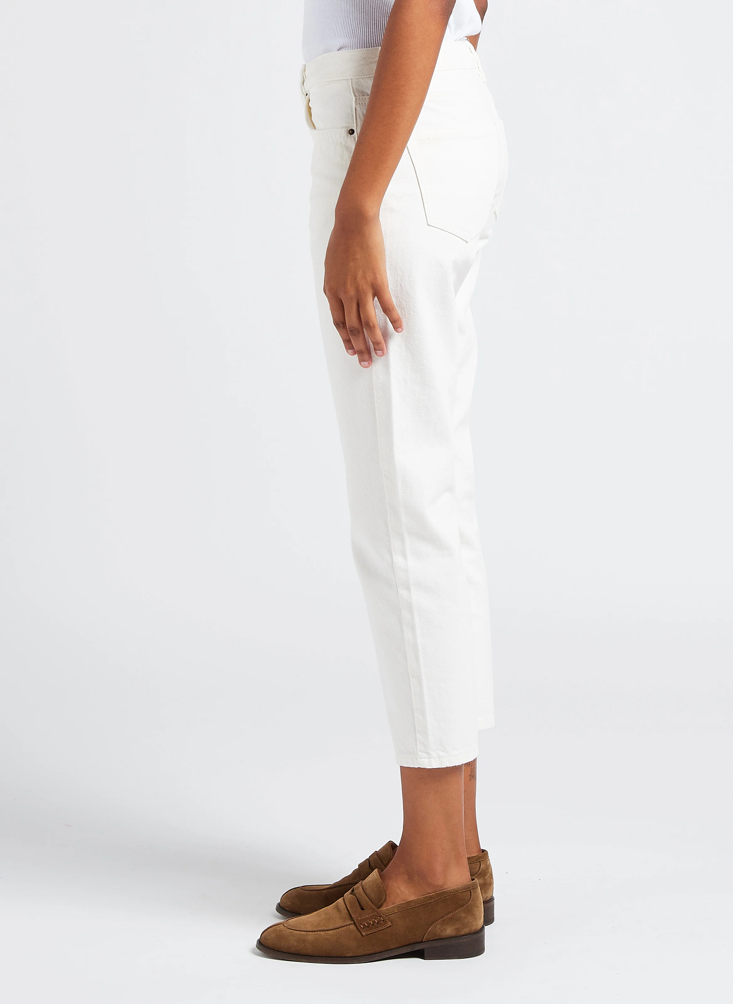 DEVON - Jean droit en coton| Blanc