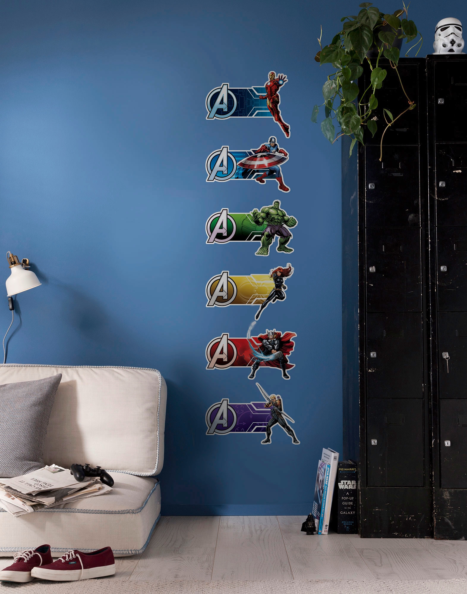 Komar Wandtattoo »Avengers Plates - Grösse 100 x 70 cm« selbstklebend, Wandsticker, Kinderzimmer
