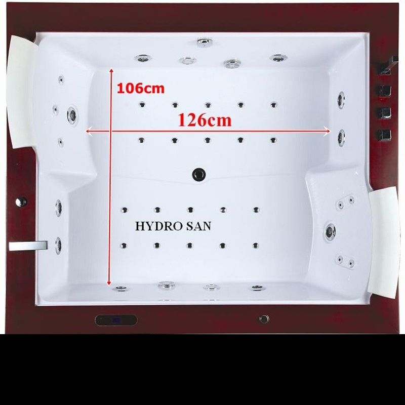 Plazan Diablo whirlpool met heater 180x150cm