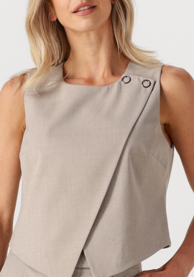 beige co'couture gilet vidacc wrap vest