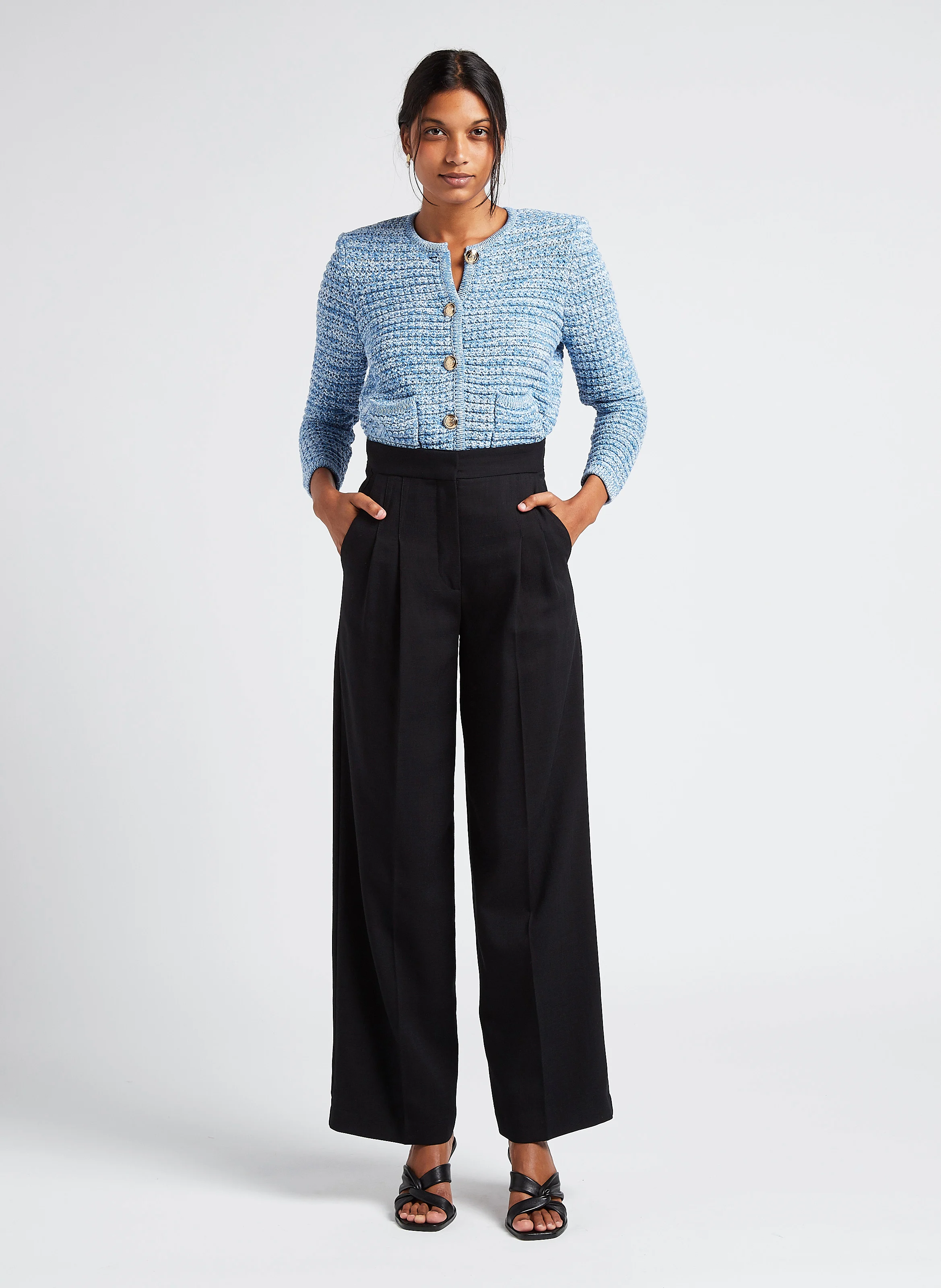 EDWIN - Pantalon large taille haute | Noir