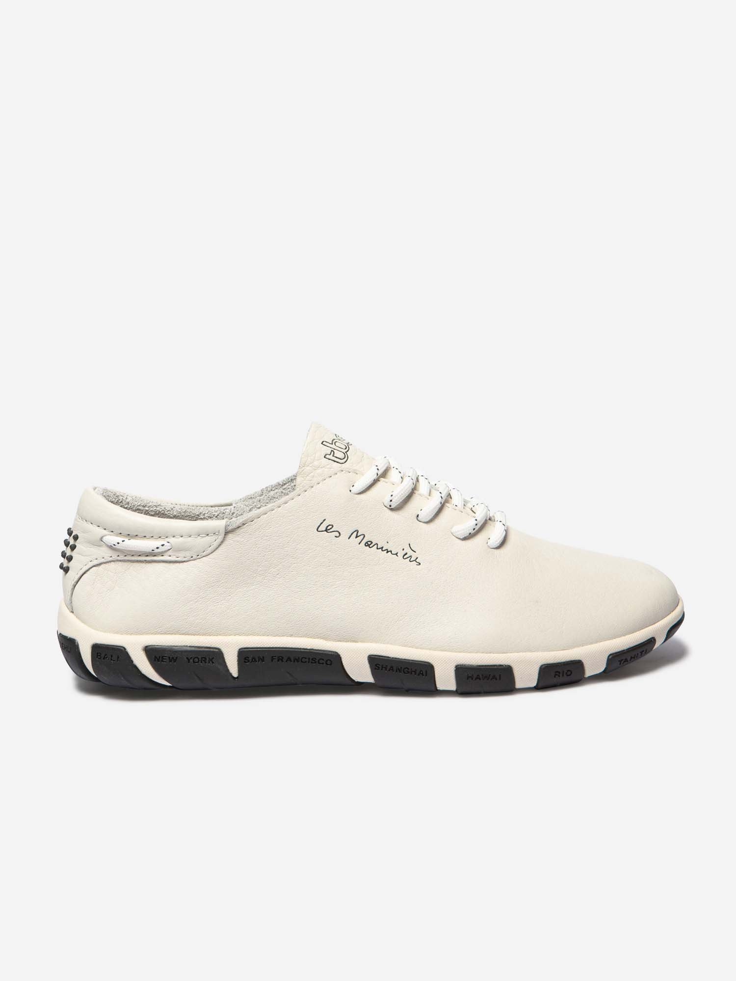 Tennis Femme Confort Cuir Blanc