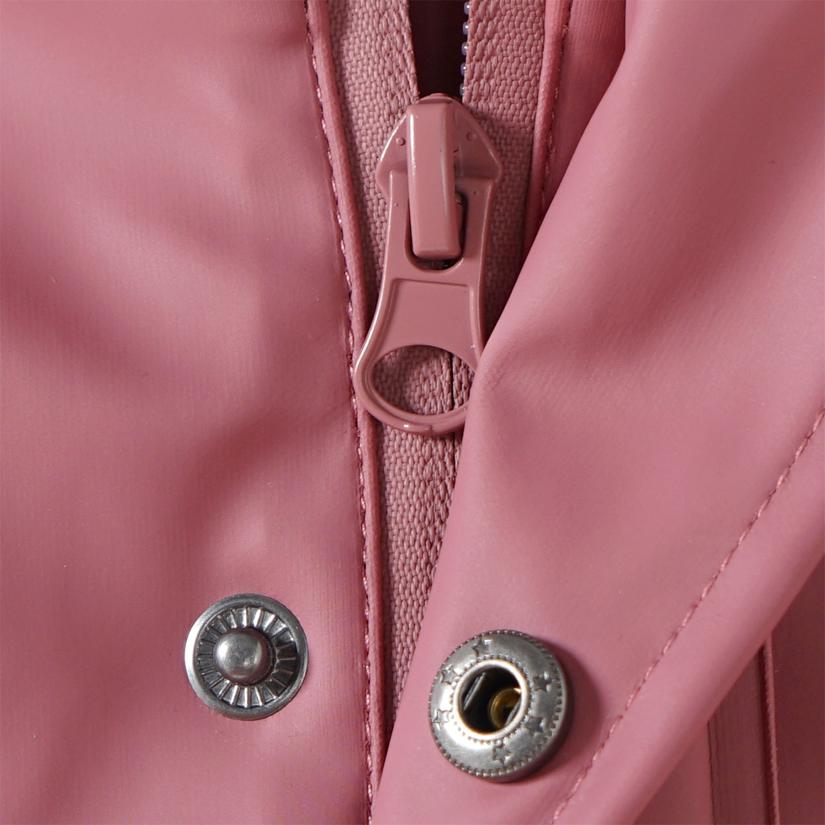 Famy Baby Regenjacke mit gestepptem Futter rosa